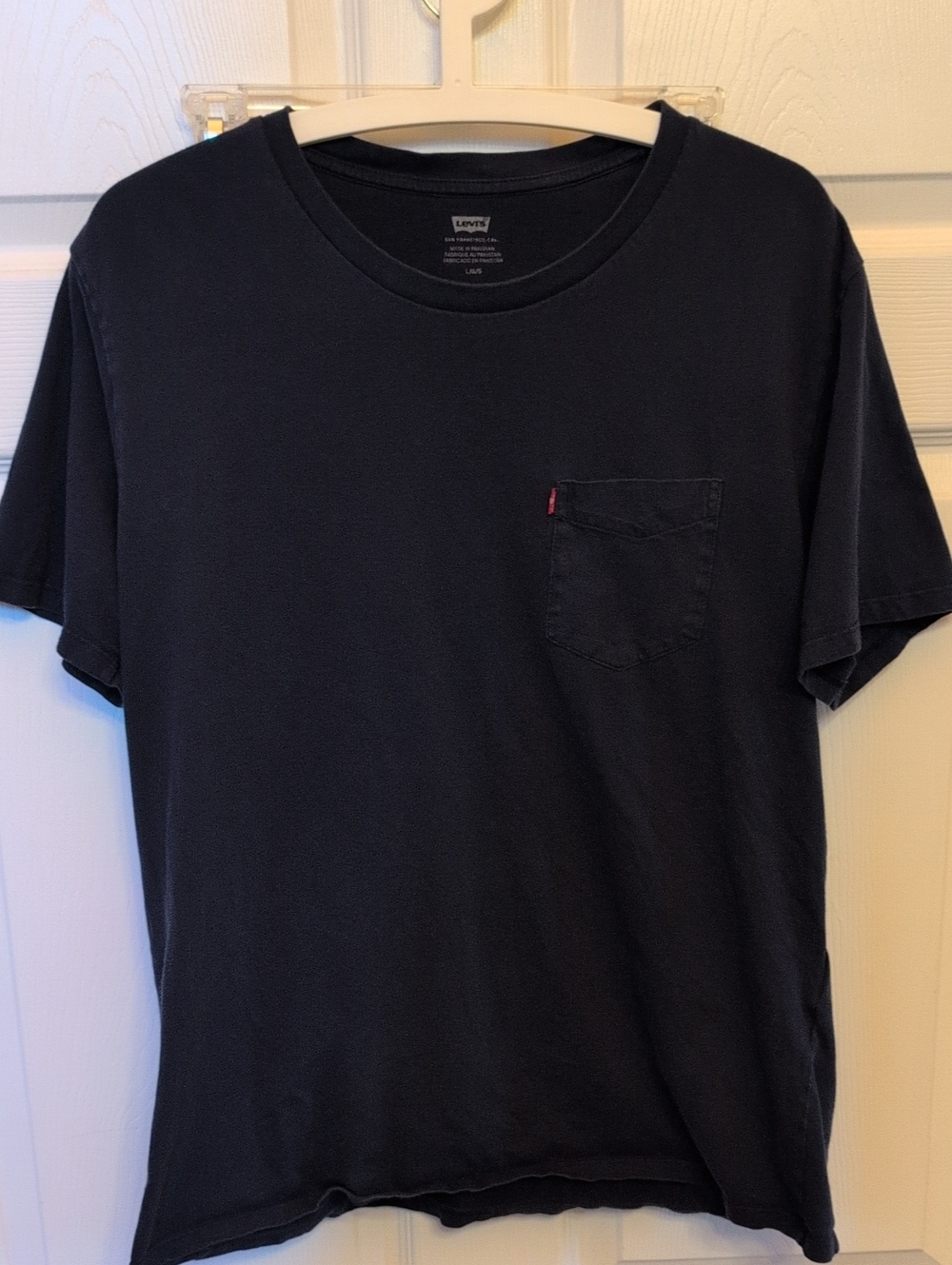 Levi's Men's Dark Navy Pocket Tee with Red Tab